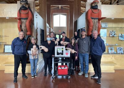 Ditidaht First Nation receiving first aid equipment
