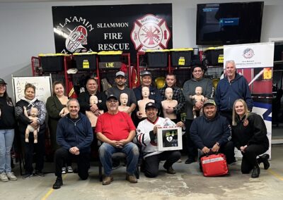 Tla'amin First Nation receiving first aid equipment