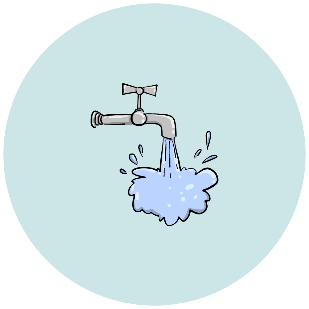 illustration of a running tap